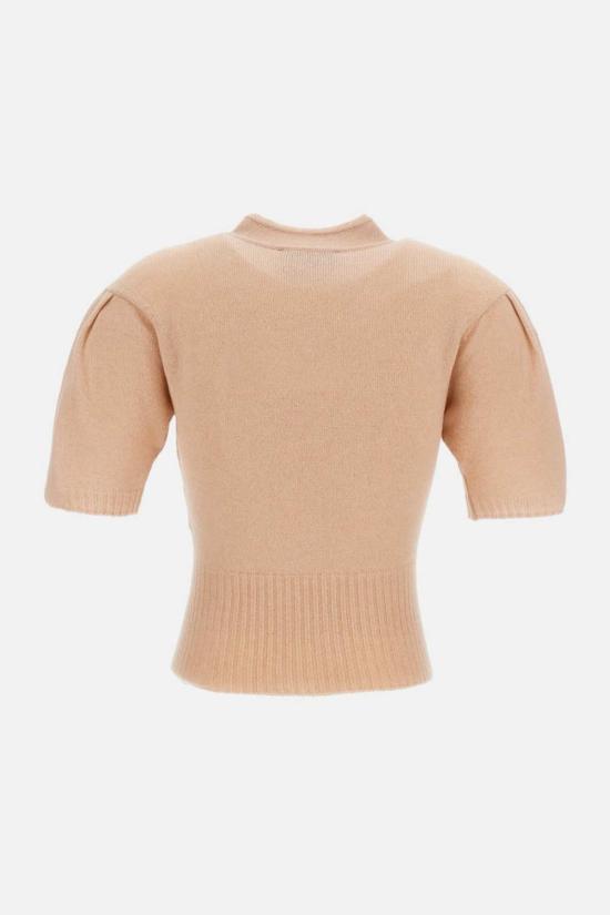  시몬로샤 반팔 티셔츠 시몬 로샤 반팔 캐시미어 니트 탑 핑크