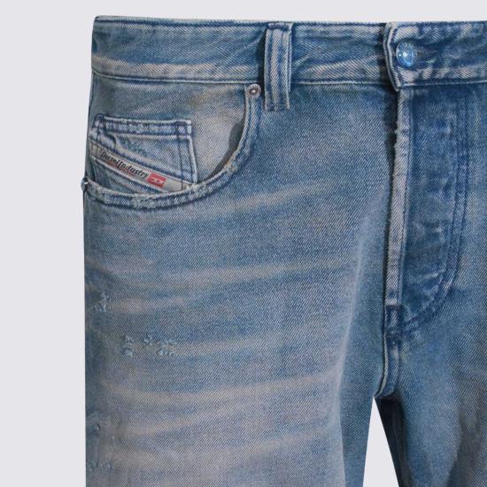  디젤 데님 팬츠 코튼 데님 진 블루 - DIESEL