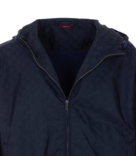  구찌 자켓 GG 나일론 지퍼 재킷 블루 - GUCCI