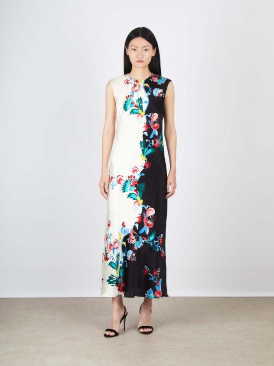  살로니 롱 원피스 올림피아 드레스 사피에르 장식