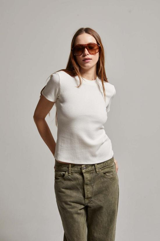  아셀 반팔 티셔츠 애셔 레미 골지