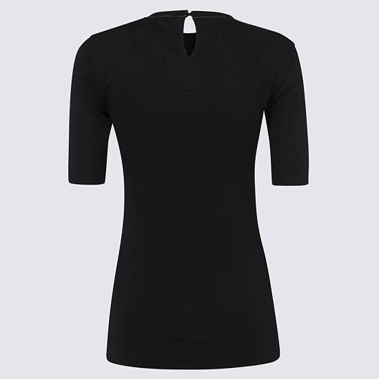  브루넬로 쿠치넬리 반팔 티셔츠 코튼 티셔츠 블랙 - BRUNELLO CUCINELLI
