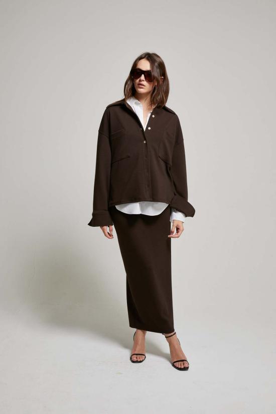  아셀 미디 스커트 애셔 샌디 펜슬 스커트 - ASHER