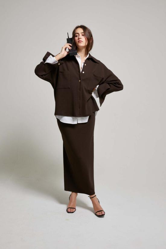  아셀 미디 스커트 애셔 샌디 펜슬 스커트