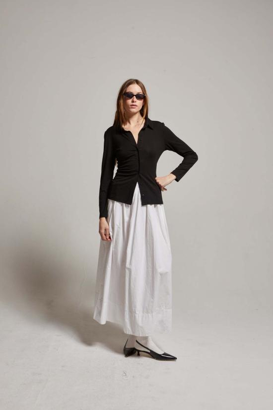  아셀 탑 애셔 사리 칼라 셔츠 - ASHER