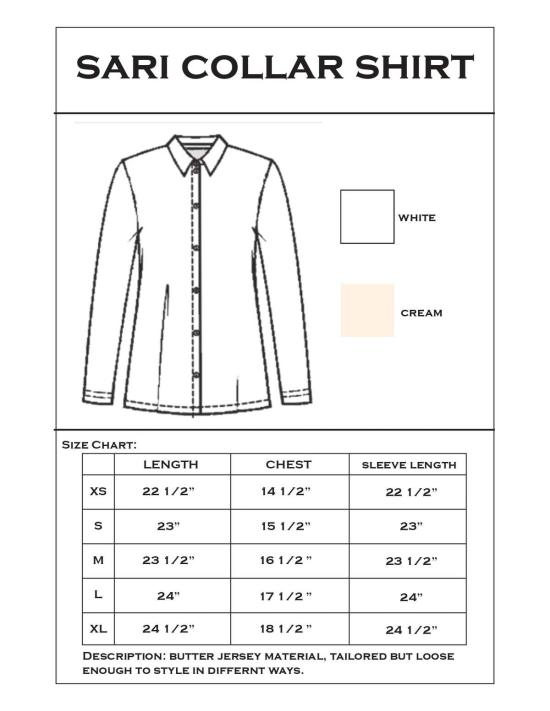  아셀 탑 애셔 사리 칼라 셔츠 - ASHER