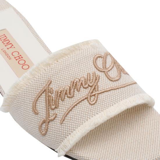 26SS 지미추 샌들 JOA FLAT EIKALMOND MIX CAPPUCCINO White - JIMMY CHOO