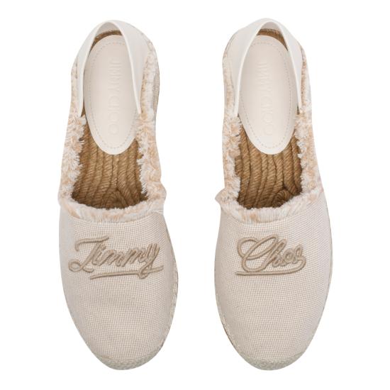 26SS 지미추 로퍼 AVI FLAT EIKALMOND MIX CAPPUCCINO White - JIMMY CHOO