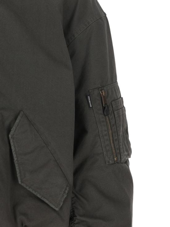 26SS 발렌시아가 후디드 스탠다드 보머 재킷 857699 TTP101140 Grey - BALENCIAGA