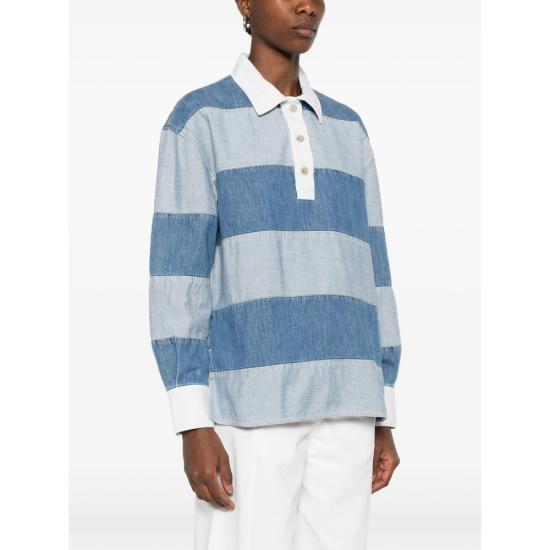 26SS 클로즈드 폴로 티셔츠 C94350 16F 3E LBL BLUE - CLOSED