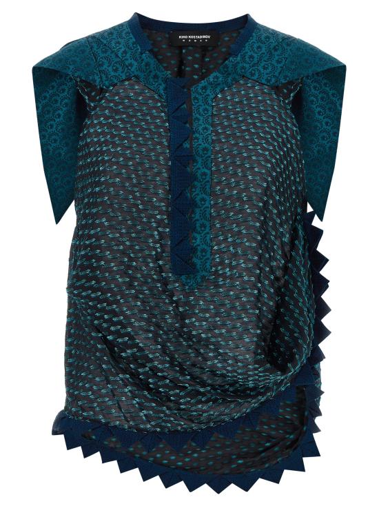 26SS 키코 코스타디노브 탑 KKWSS26SH0142 Blue