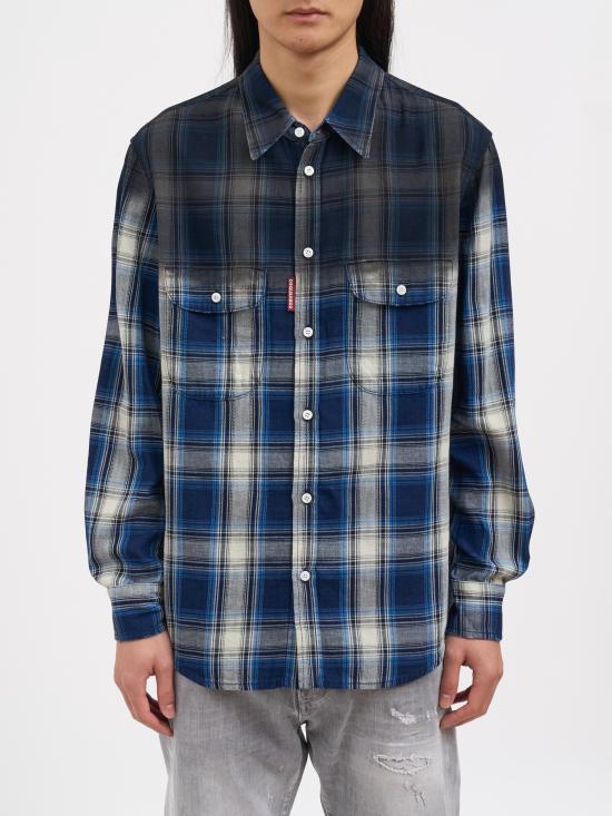 26SS 디스퀘어드2 긴팔 셔츠 NS74DM0993D35206001F Blue