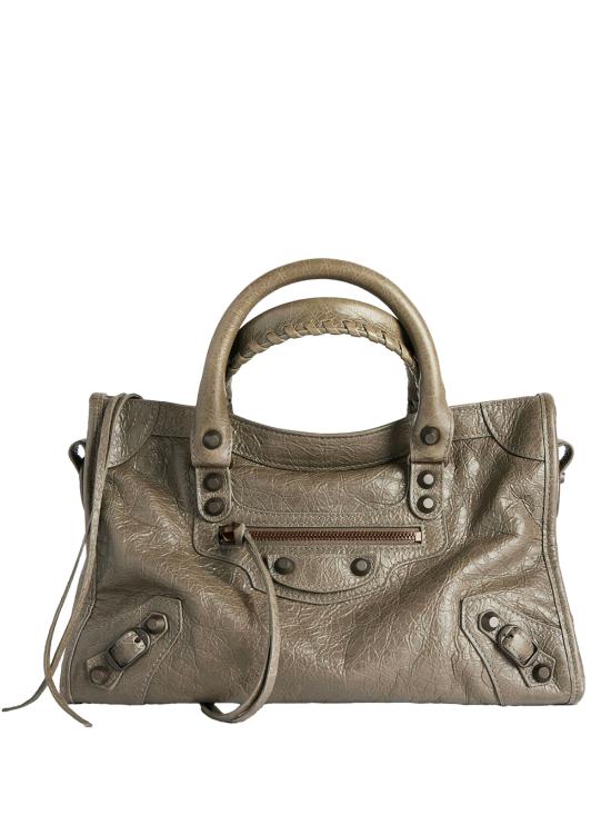 26SS 발렌시아가 르 시티 스몰 백 볼케닉 락 811442 2ABEK 3258 ARMY GREEN