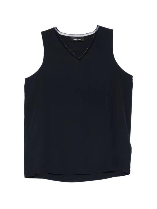 26SS 파비아나 필리피 크레이프 드 신 탱크탑 TPD266F295 L7755146 Blue