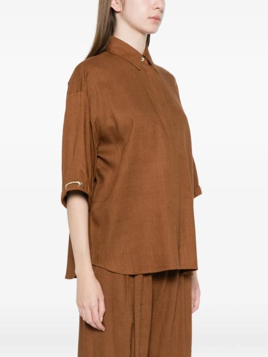 26SS 에르노 셔츠 CM000046D 126892240 Brown - HERNO