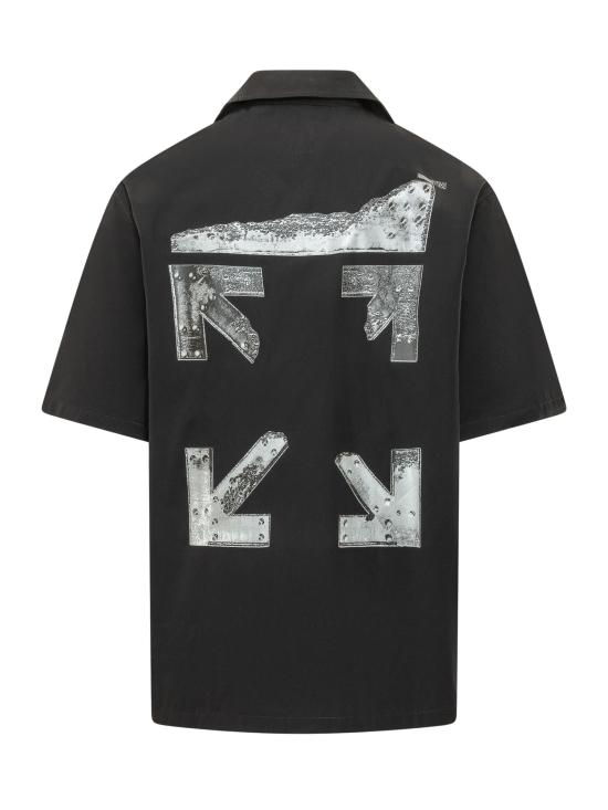 26SS 오프화이트 긴팔 셔츠 OMGG01FS26FAB003 0001 BLACK - OFF WHITE