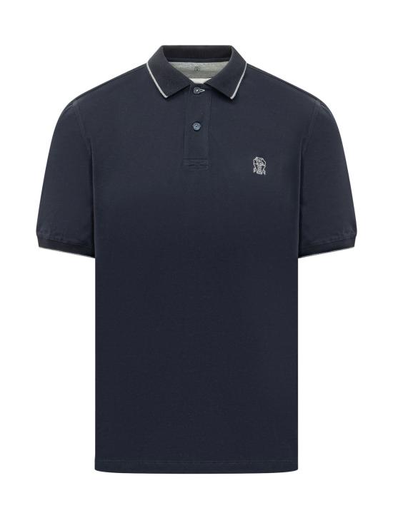 26SS 브루넬로 쿠치넬리 폴로 티셔츠 M0B139779G CK781 COBALTO GRIGIO