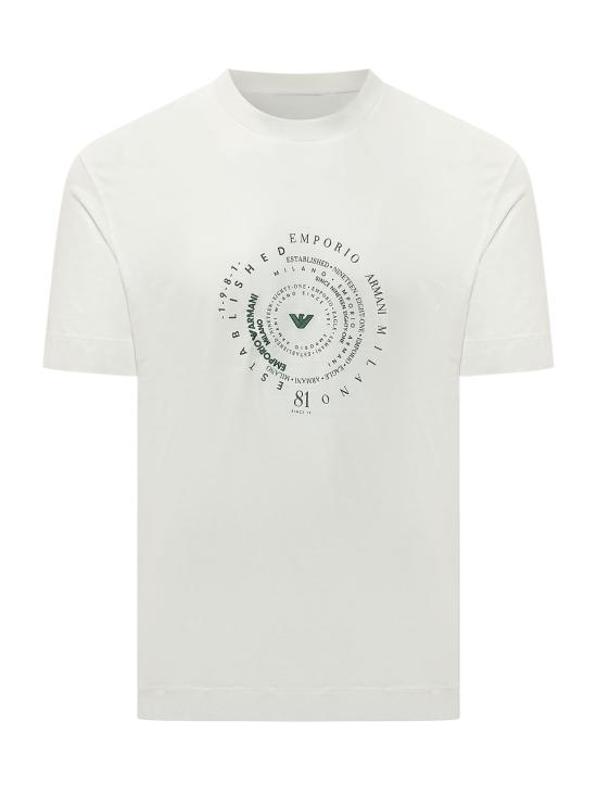 26SS 엠포리오 아르마니 반팔 티셔츠 EM004995AF13747 U0003 OFF WHITE