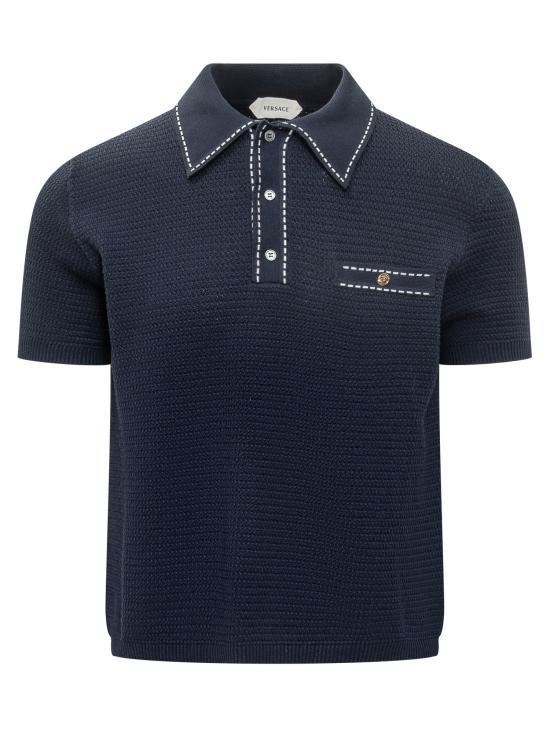 26SS 베르사체 폴로 티셔츠 10243301A17407 1U040 NAVY