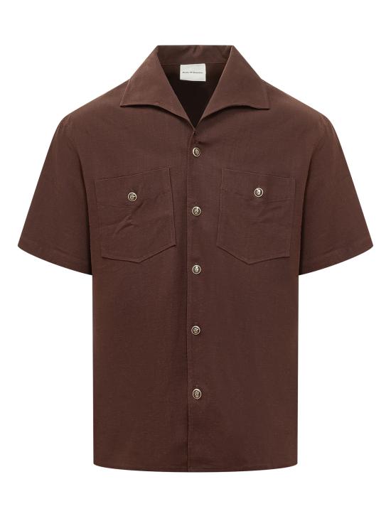 26SS 드롤드무슈 긴팔 셔츠 KSH254VI029 BN BROWN