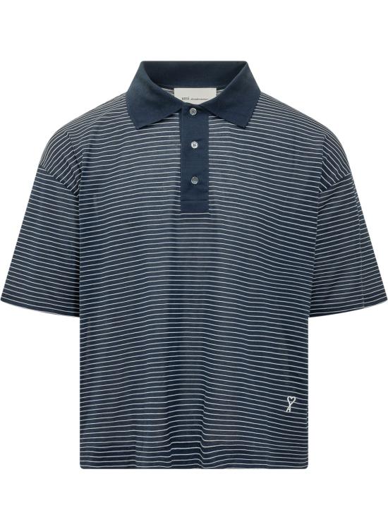 26SS 아미 폴로 티셔츠 UPL422JE0212 A044 ENCRE BLANC