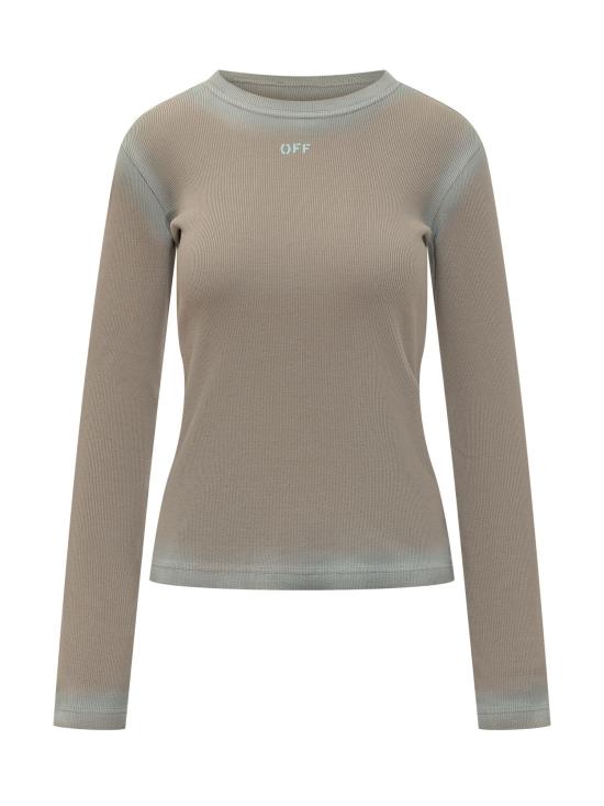 26SS 오프화이트 긴팔 티셔츠 2AD136S26JER002 6E70 FUNGI SURF SPRAY