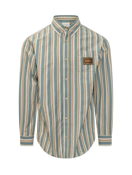 26SS 드롤드무슈 긴팔 셔츠 KSH240CO281 WG WATER GREEN