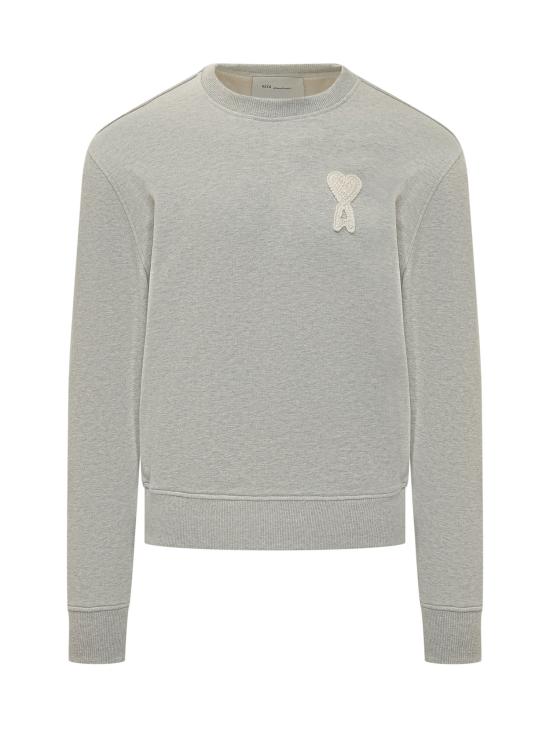 26SS 아미 긴팔 티셔츠 USW787730 A161 GRIS CEND CHINE BLANC CR