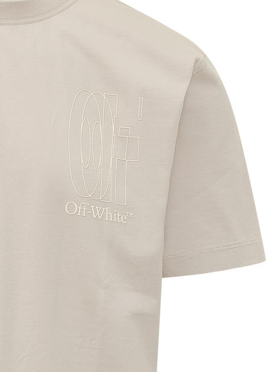 26SS 오프화이트 반팔 티셔츠 44MAA027S26J00 3270 PUMICE STONE - OFF WHITE