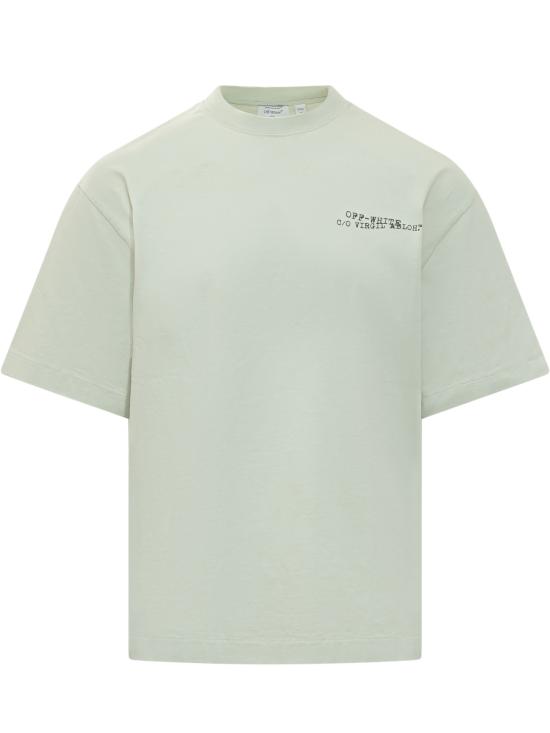 26SS 오프화이트 반팔 티셔츠 44MAA120S26J00 S330 FADE OUT MINT