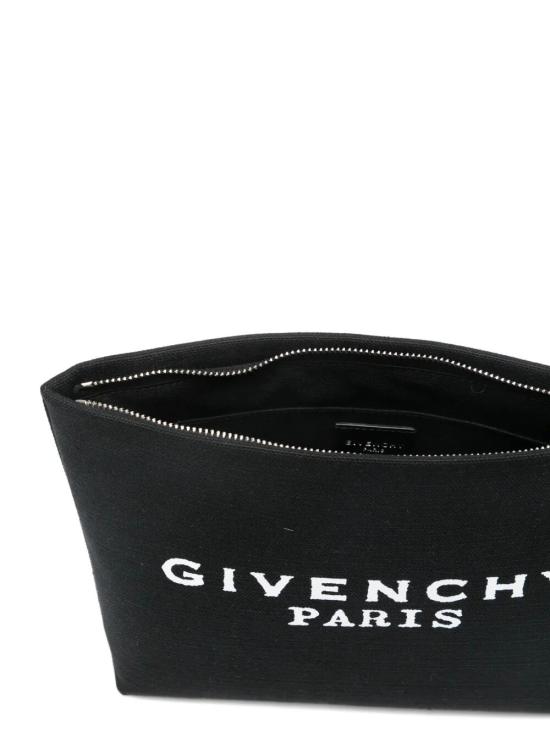26SS 지방시 로고 프린트 클러치 BB60PNB2DS 001 BLACK - GIVENCHY