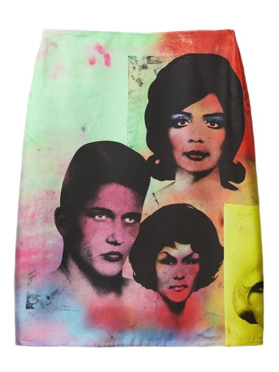 26SS 베르사체 미디 스커트 1024690 1A17913 5X000 MULTICOLOUR