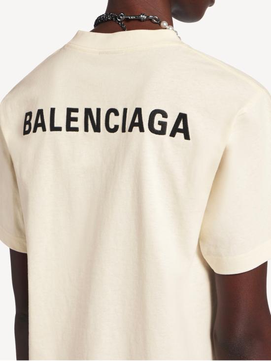 26SS 발렌시아가 백 미디엄 핏 티셔츠 850990 TTVJ1 9020 CREAM - BALENCIAGA