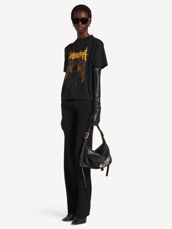 26SS 발렌시아가 탑 850990 TUVE4 1000 BLACK - BALENCIAGA