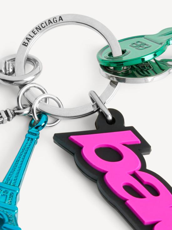 26SS 발렌시아가 키링 866910 2ACGZ 5564 PINK BLACK - BALENCIAGA