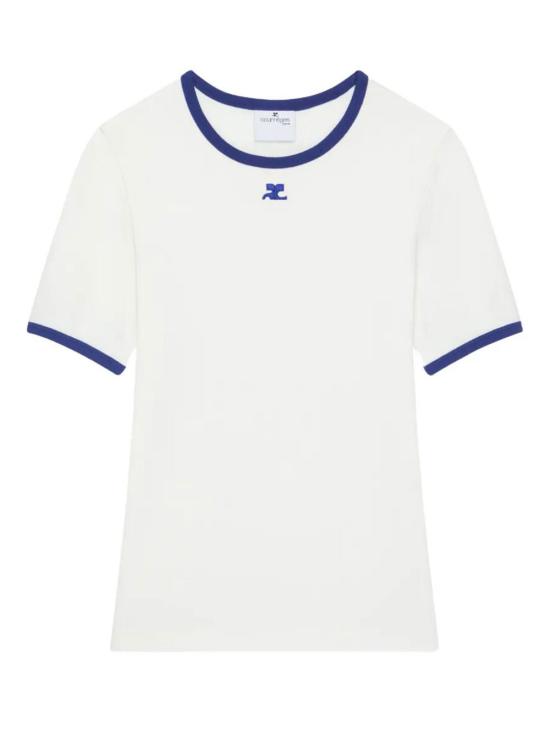 26SS 쿠레쥬 탑 125JTS017JS0203 B257 HERITAGE WHITE MIN BLUE