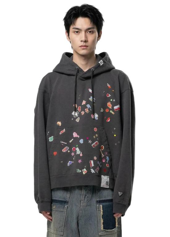 26SS 메종 미하라 야스히로 후드 티셔츠 J16HD731 BLACK