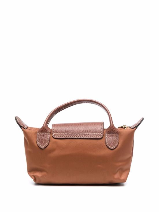 26SS 롱샴 르 플리아쥬 오리지널 핸들 파우치 34175089 504 Brandy - LONGCHAMP