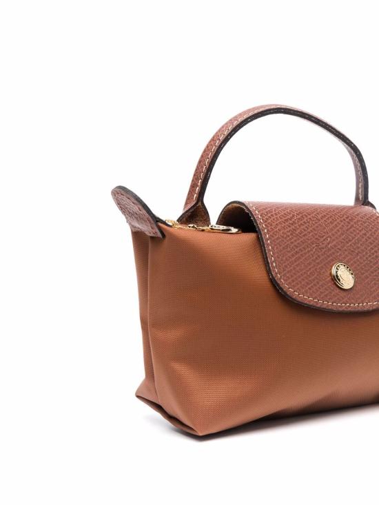 26SS 롱샴 르 플리아쥬 오리지널 핸들 파우치 34175089 504 Brandy - LONGCHAMP