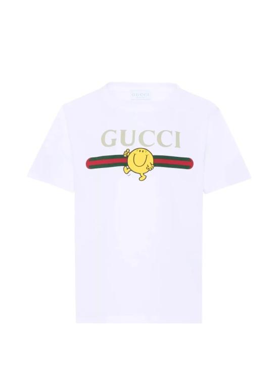 26SS [키즈] 구찌 티셔츠 575114 XJHPS 9320 OPTICAL WHITE MC