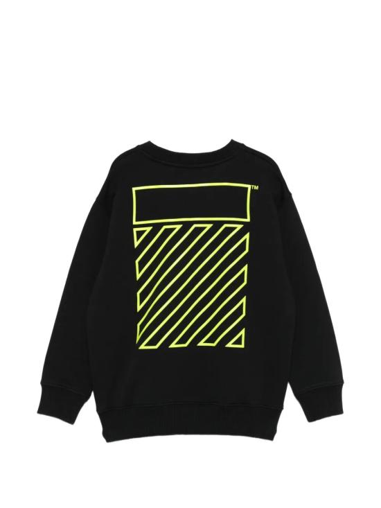 26SS [키즈] 오프화이트 티셔츠 44BBA001S26F003 001 BLACK - OFF WHITE
