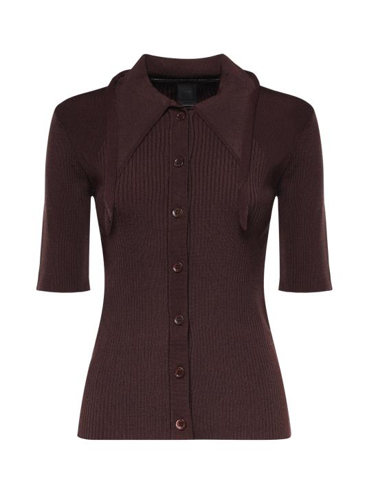 26SS 핑코 폴로 티셔츠 106316 A347L78 Brown