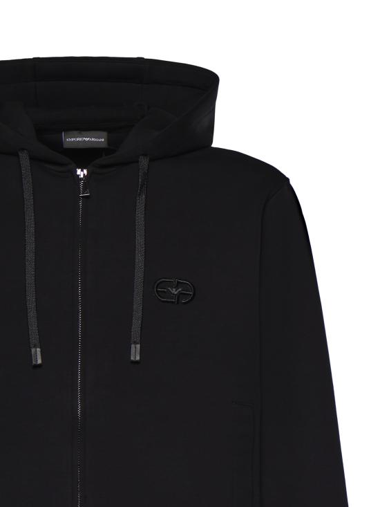 26SS 엠포리오 아르마니 후드 티셔츠 EM004538 AF10013UC001 Black - EMPORIO ARMANI