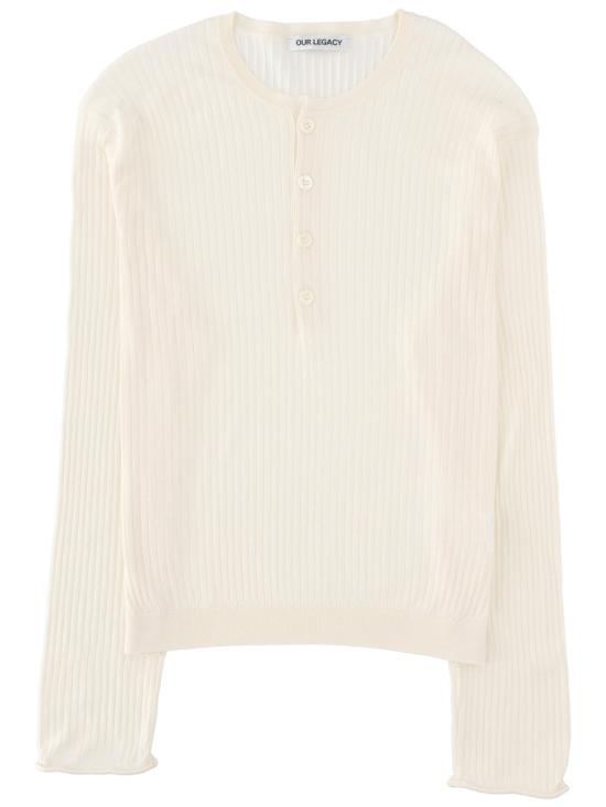 26SS 아워레가시 파인 헨리 코튼 티셔츠 M2263FI IVORYCOTTONCREPE