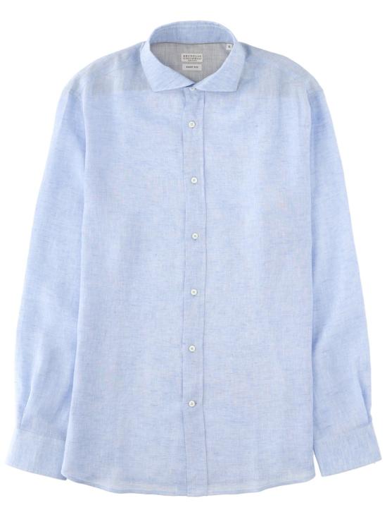 26SS 브루넬로 쿠치넬리 이지 핏 셔츠 MM6840627 C105 AZURE