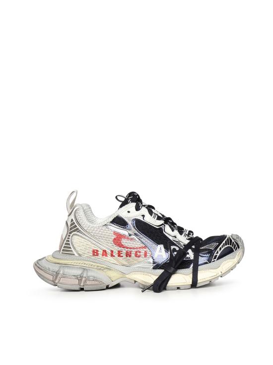 26SS 발렌시아가 3xl 스플릿 로고 스니커즈 840090 W3XSG9161 Light Yellow Red Navy