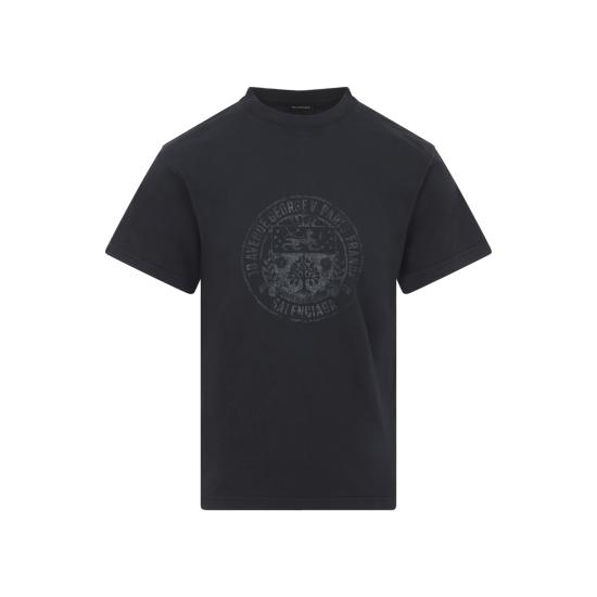 26SS 발렌시아가 반팔 티셔츠 850261 TTVV3 1041 FADED WASHED BLACK DOM - BALENCIAGA