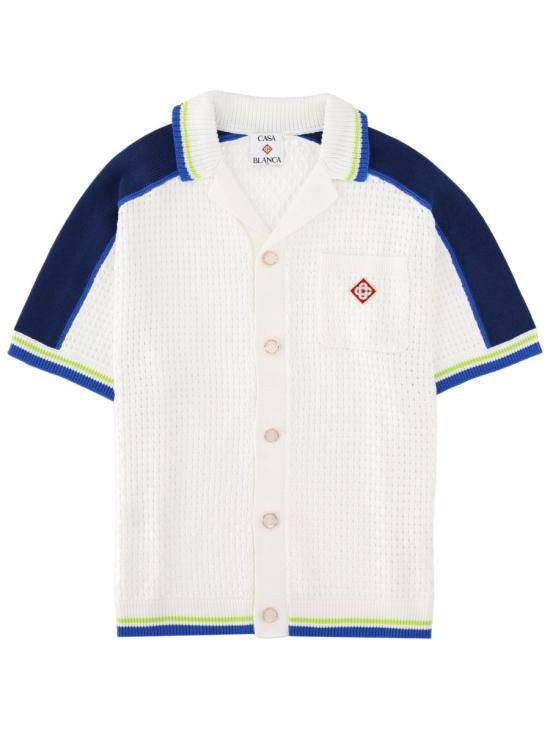 26SS 카사블랑카 긴팔 셔츠 M SS26 KW 1310 01WHITE BLUE MULTICOLOUR