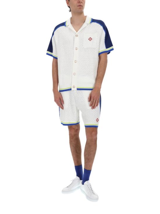 26SS 카사블랑카 숏팬츠 M SS26 KW 1311 01WHITE BLUE - CASABLANCA