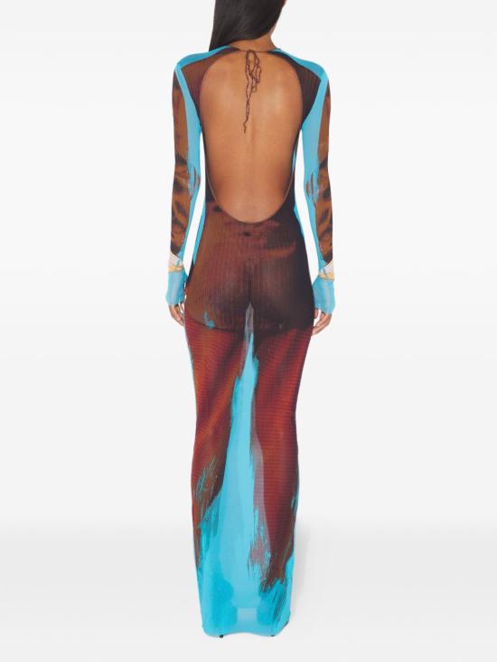 26SS 장 폴 고티에 미디 원피스 DR136M027P 90 Red - JEAN PAUL GAULTIER